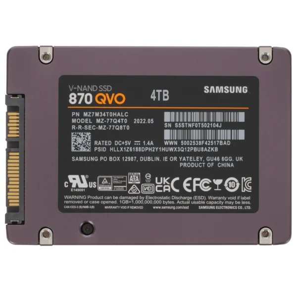 4000 ГБ 2.5" SATA накопитель Samsung 870 QVO
